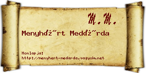 Menyhért Medárda névjegykártya
